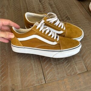 Vans Men's Mustard Suede Sneakers